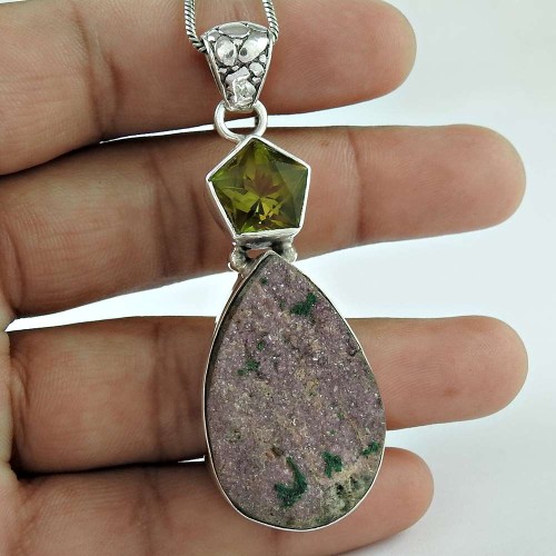 925 Silver Jewelry Traditional Spectro Druzy, Smoky Quartz Gemstone Pendant Wholesale