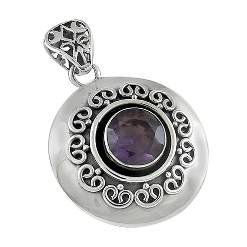 Amazing!! 925 Sterling Silver Amethyst Pendant