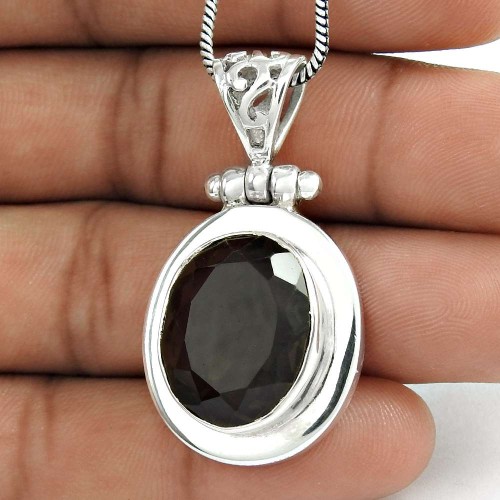 Sterling Silver Fashion Jewelry Charming Smoky Quartz Gemstone Pendant Großhandel