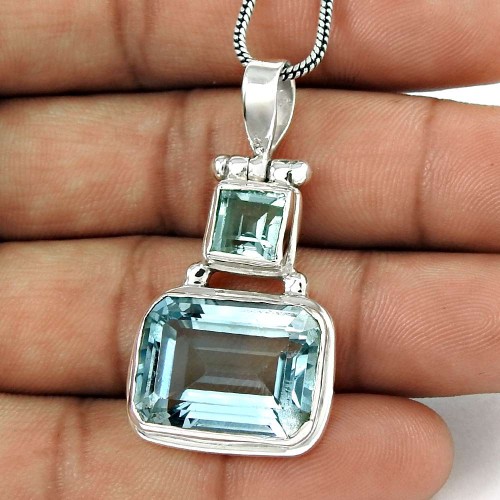 Lavender Dreams!! 925 Sterling Silver Blue Topaz Pendant