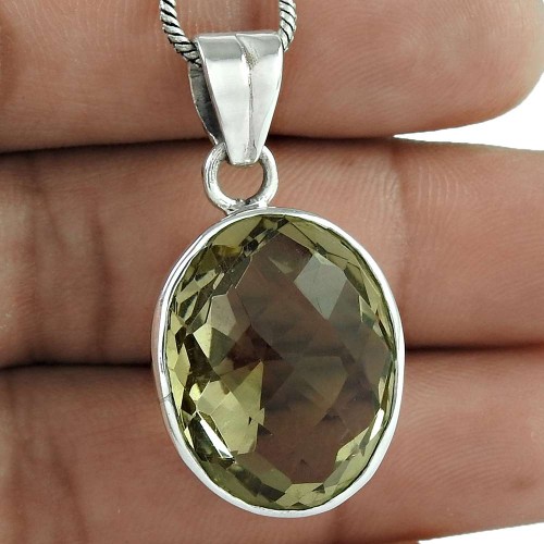 So In Love !! 925 Sterling Silver Citrine Pendant