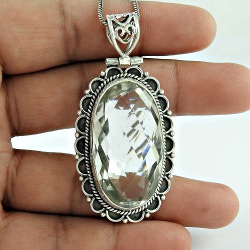 Big Grand Love! 925 Sterling Silver Crystal Pendant