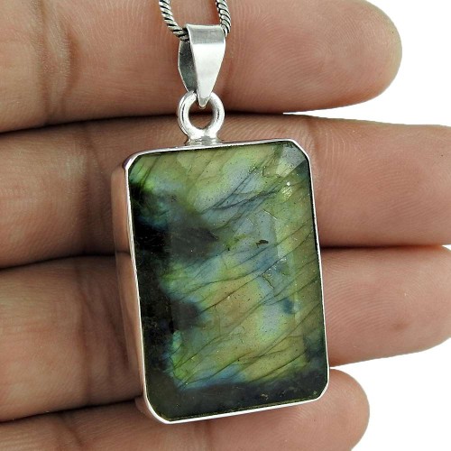 New Fashion Design! 925 Sterling Silver Labradorite Pendant Wholesaling