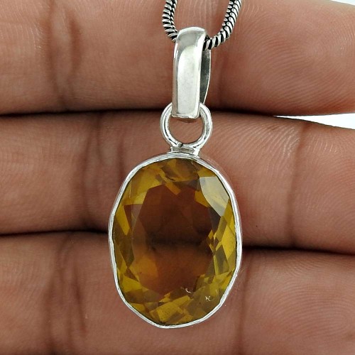 925 Sterling Silver Gemstone Jewelry Fashion Glass Gemstone Pendant Exporter India