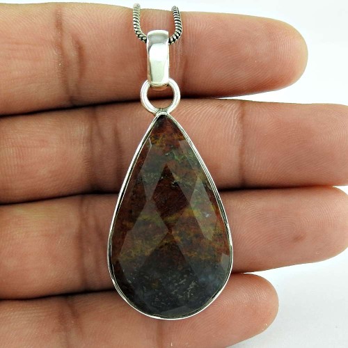 Sterling Silver Jewelry Ethnic Jasper Gemstone Pendant Wholesale