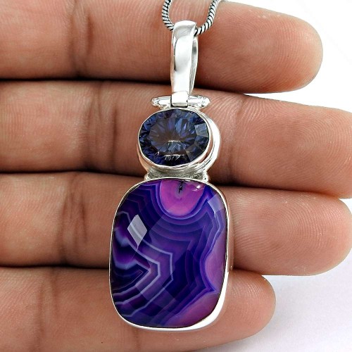 Big Special Moment 925 Sterling Silver Multi Stone Pendant Supplier