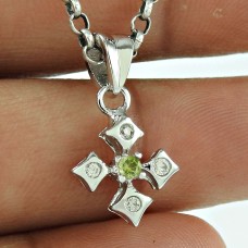 Rattling CZ Gemstone 925 Sterling Silver Pendant Jewellery