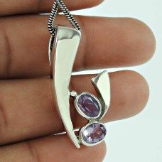 Beautiful Amethyst Gemstone 925 Sterling Silver Pendant Jewellery Wholesale