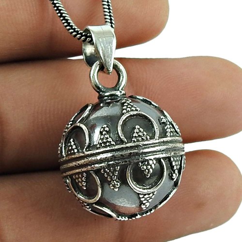 Daily Wear 925 Sterling Silver Ball Pendant 925 Sterling Silver Jewellery