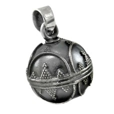 925 Silver Jewellery Traditional Oxidised Sterling Silver Ball Pendant Supplier