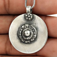 Two Tones Royal Dark!! 925 Sterling Silver Pendant