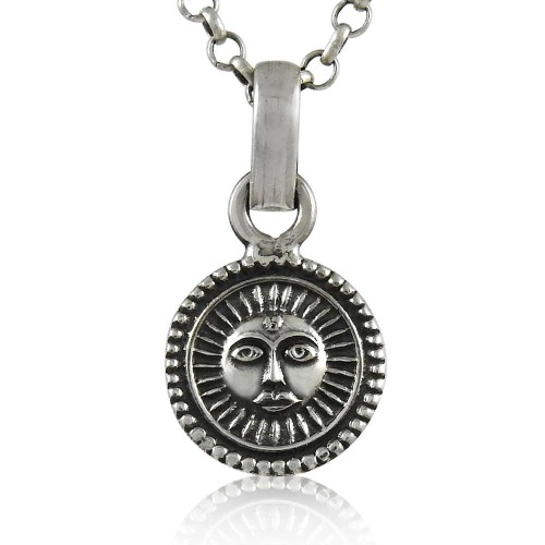 Royal ! Sun Design 925 Sterling Silver Pendant