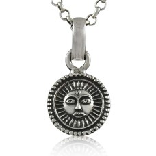 Very Delicate ! Sun Design 925 Sterling Silver Pendant