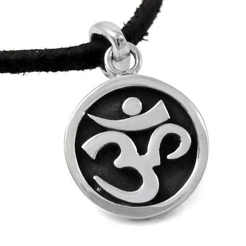 Large Stunning ! 925 Sterling Silver OM Pendant