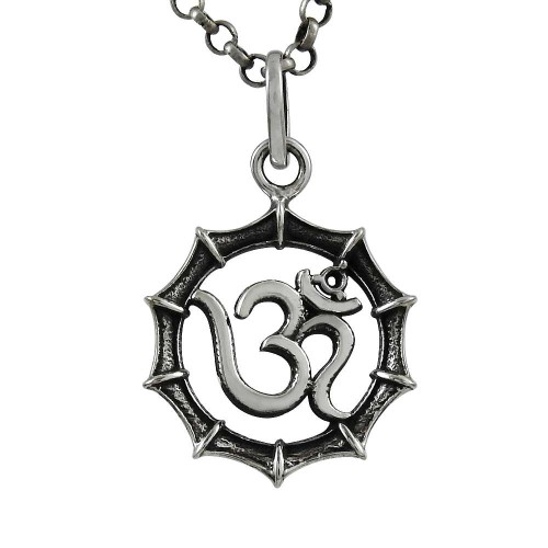 Beautiful ! Sterling Silver Jewellery OM Pendant