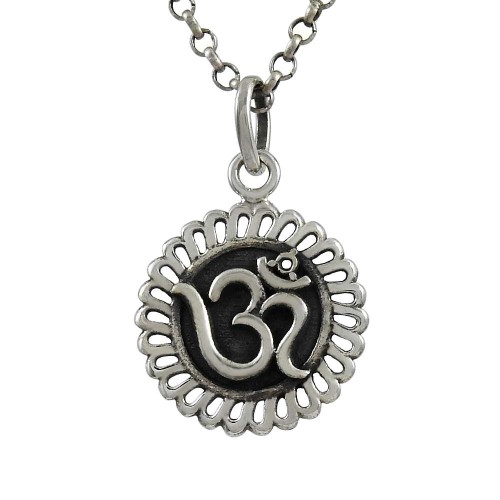 Graceful ! Sterling Silver Jewellery OM Pendant