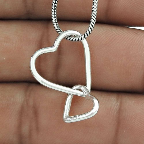 New Design Handmade 925 Sterling Silver Heart Pendant