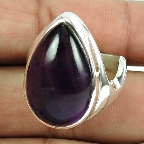 Designer Amethyst Gemstone Ring Indian Sterling Silver Jewellery