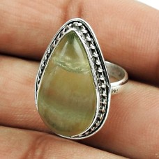 Stylish Fluorite Gemstone Sterling Silver Ring 925 Sterling Silver Jewellery