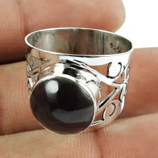 Excellent Garnet Gemstone Sterling Silver Ring 925 Sterling Silver Vintage Jewellery