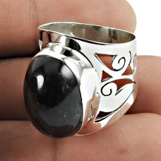 Trendy Black Star Gemstone Sterling Silver Ring 925 Sterling Silver Gemstone Jewellery