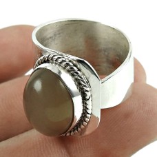 Rattling Moon Stone Gemstone 925 Sterling Silver Ring Jewellery