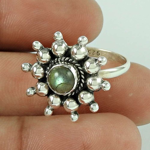 Just Perfect! 925 Silver Labradorite Ring Fabricante