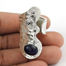 Sterling Silver Fashion Jewellery High Polish Lapis Gemstone Ring Grossiste