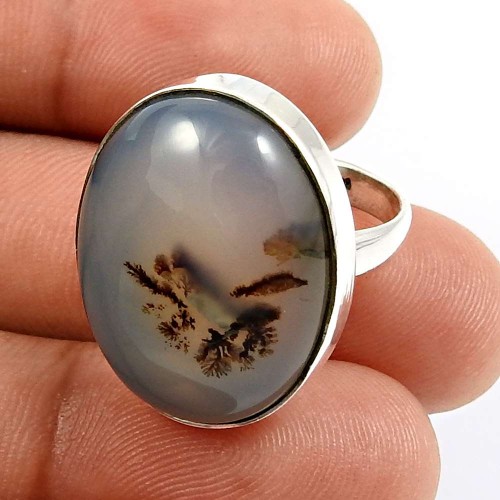 Montana Gemstone HANDMADE Jewelry 925 Sterling Silver Ring Size 6 Z5