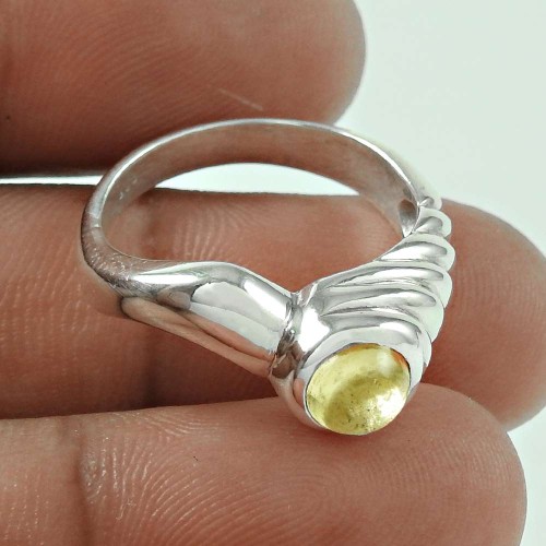 925 Sterling Silver Gemstone Jewellery Charming Citrine Gemstone Ring Fabricante