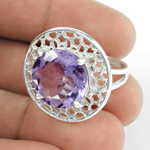 2018 Fashion !! Amethyst 925 Sterling Silver Ring