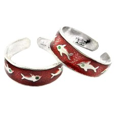 Beauty in Queen !! 925 Sterling Silver Toe Rings