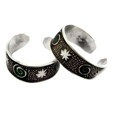 Daisy Moss !! 925 Sterling Silver Toe Rings