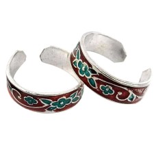 Blooming Garden ! 925 Sterling Silver Toe Rings