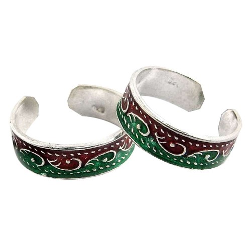 Crimson Kiss ! 925 Sterling Silver Toe Rings