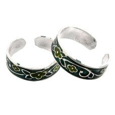 Tropical Glow ! 925 Sterling Silver Toe Rings