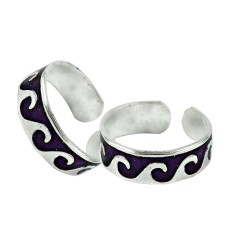 925 Sterling Silver Jewelry Charming Inlay Handmade Toe Rings Wholesale