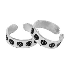 Artisan !! 925 Sterling Silver Enamel Toe Rings