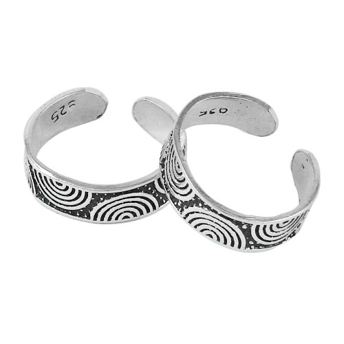 Captivating !! 925 Sterling Silver Enamel Toe Rings